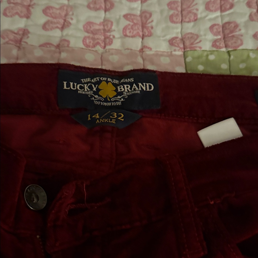 Lucky Brand Deep Red Ankle Pants - Picture 3 of 4
